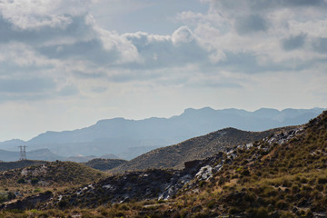 Fototapeta na wymiar Panoramic view to the mountains