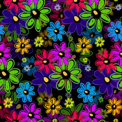 Seamless repeating floral pattern