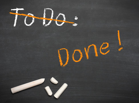 Chalkboard with to do list