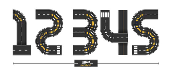 Numbers Road in a set 12345