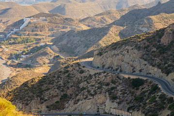 Aerial above view of a rural landscape