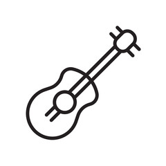 Guitar icon isolated on white background