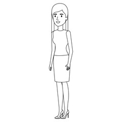 businesswoman avatar character icon vector illustration design