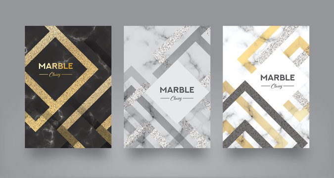 Marble Abstract Background Book Cover Design Template