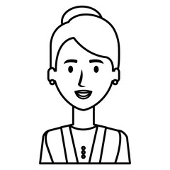 businesswoman avatar character icon vector illustration design
