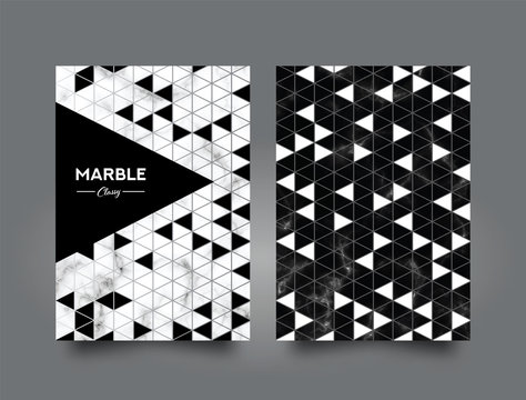 Marble Abstract Background Book Cover Design Template