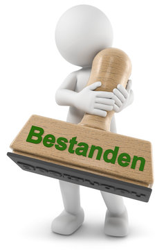 3d M&auml;nnchen mit Stempel - Bestanden