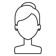 beautiful and young woman shirtless character vector illustration design