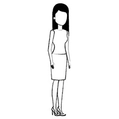 businesswoman avatar character icon vector illustration design