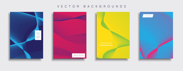 Vector cover designs. Future Poster template. Smartphone modern background set.