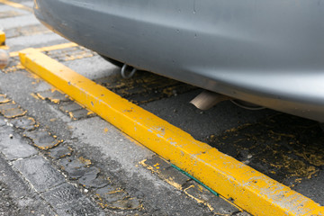 Car's exhaust pipe detail