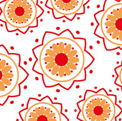 flower ethnicity decorative pattern background vector illustration design