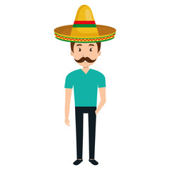 mexican mariachi avatar character vector illustration design