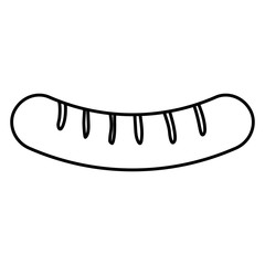 delicious sausage grill icon vector illustration design
