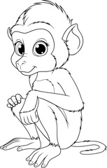 Obraz premium Funny cute monkey