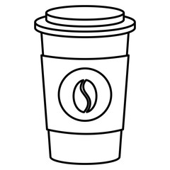 coffee plastic cup icon vector illustration design