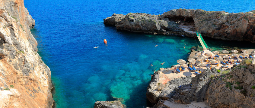 Crique, baignade et plongée au sud de la Crète