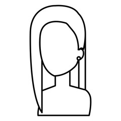 beautiful and young woman shirtless character vector illustration design