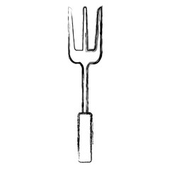 grill fork cutlery icon vector illustration design