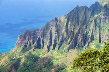 Kauai, Hawaii, USA: Na Pali Coast (Kalalau Lookout at Koke`e State Park)