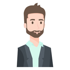 businessman with beard avatar character icon vector illustration design