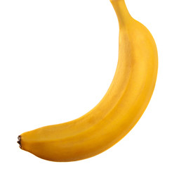 yellow ripe banana isolated on white background