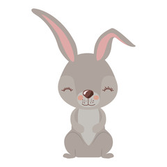 Obraz na płótnie Canvas cute rabbit easter celebration