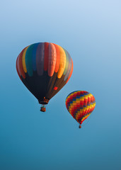 Colorful Air Balloon on a clear blue sky