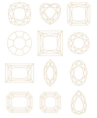 Set of polygonal frame, Frame border with copy space