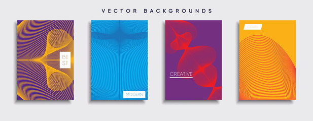 Vector cover designs. Future Poster template. Smartphone modern background set.