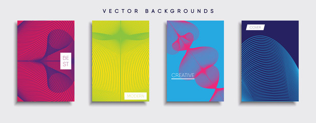 Vector cover designs. Future Poster template. Smartphone modern background set.