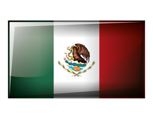 mexican flag isolated icon