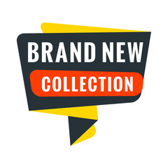 Sale bunner template. Vector design element for your promotion. Red, yellow and blue color theme. Rounded speech bubble