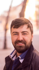 Portrait of smiling man with beard