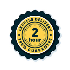 Naklejka premium 2 Hour Express Delivery illustration