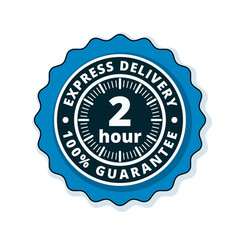 Naklejka premium 2 Hour Express Delivery illustration