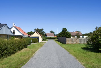 Laesoe / Denmark: Dreamy little village street in Vesteroe Havn
