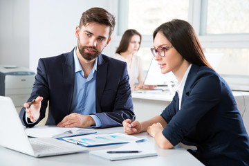Business people working with laptop