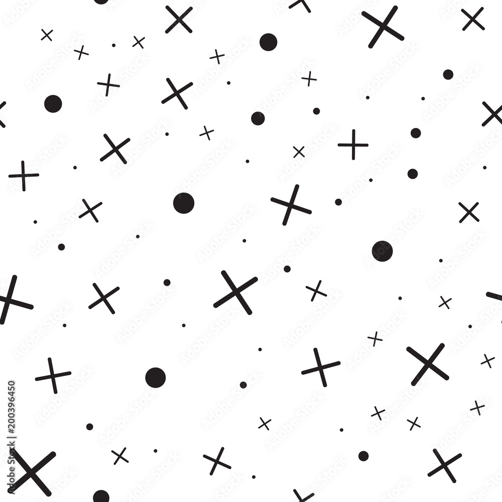 Poster math symbol pattern. mathematic geometric seamless . abstract background from plus, multiplication s