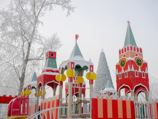 Children's play area in the form of the Kremlin tower