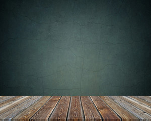 Empty wooden table over dark background. texture.