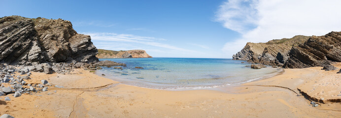 Pequeña playa en la costa Norte de Menorca