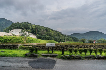 夏の躑躅ヶ崎館の風景