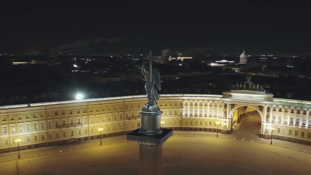  Incredible view of the angel with a cross in the center of the square