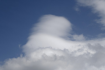 Fototapeta na wymiar 青空と雲「空想・雲のモンスター」（不思議な、何かが出てきそうななどのイメージ）