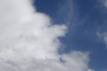 青空と雲「空想・雲のモンスター」（犬など動物の顔のイメージ）