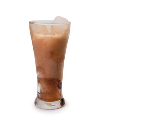 Cola in glass. (clipping path)
