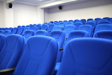 Fototapeta premium blue theater seat