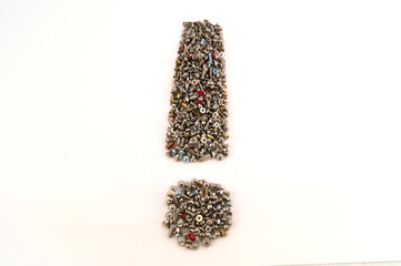 Metal accessories - bolts, nuts, screws, screws and washers for fastening parts, packed in the form...