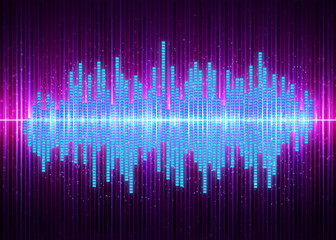 Music equalizer background. Vector illustration. Digital graphic for brochure, website, flyer, print, poster, other design.